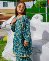 GIRLS COTTON FLORAL PRINT SET & SUIT