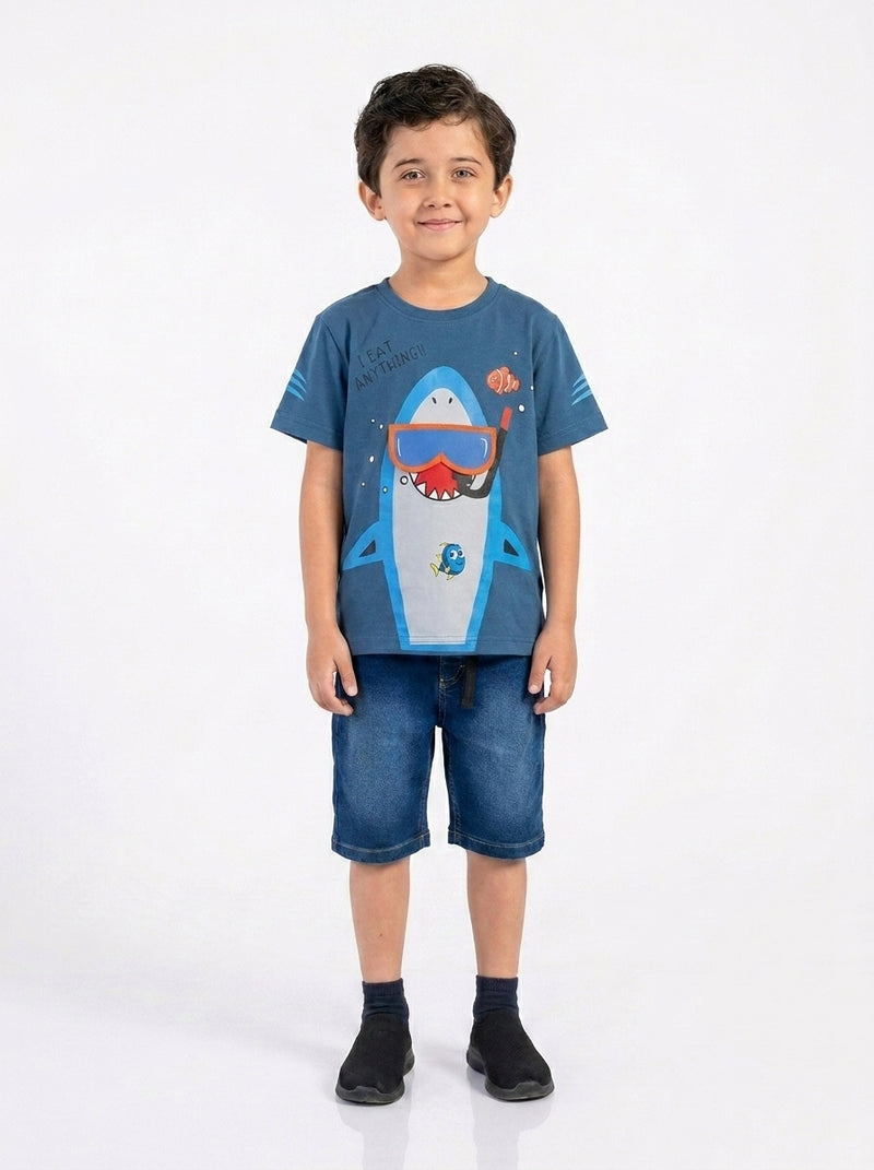 Kids Shark Graphic T-Shirt