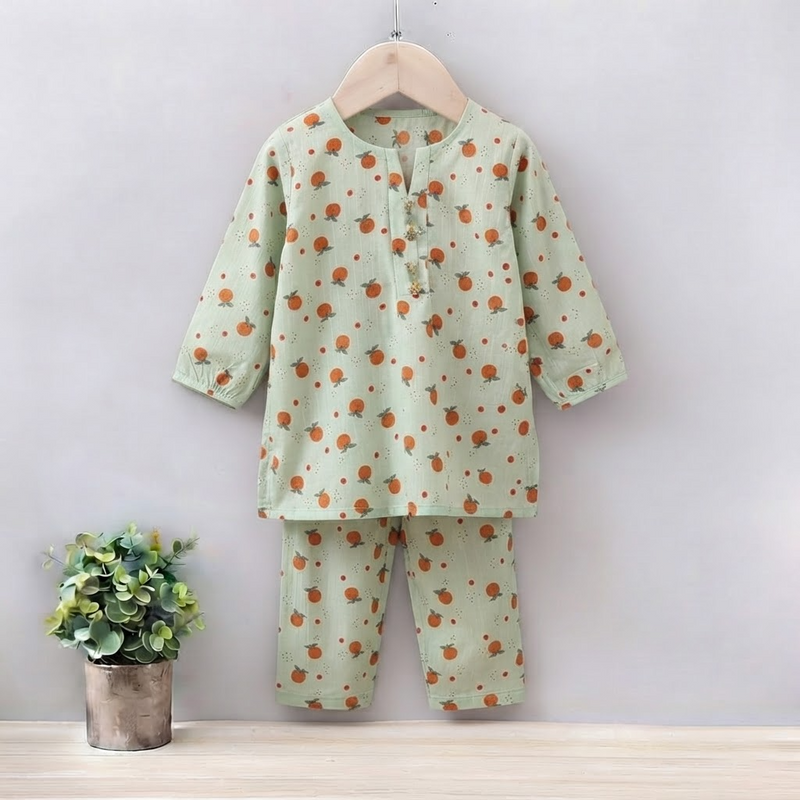 GIRLS CHERRY PRINT SET & SUIT