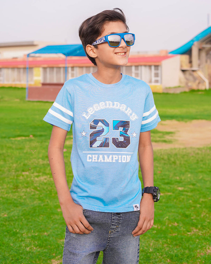 BOYS JERSEY ROUND NECK T-SHIRTS (23 CHAMPION)