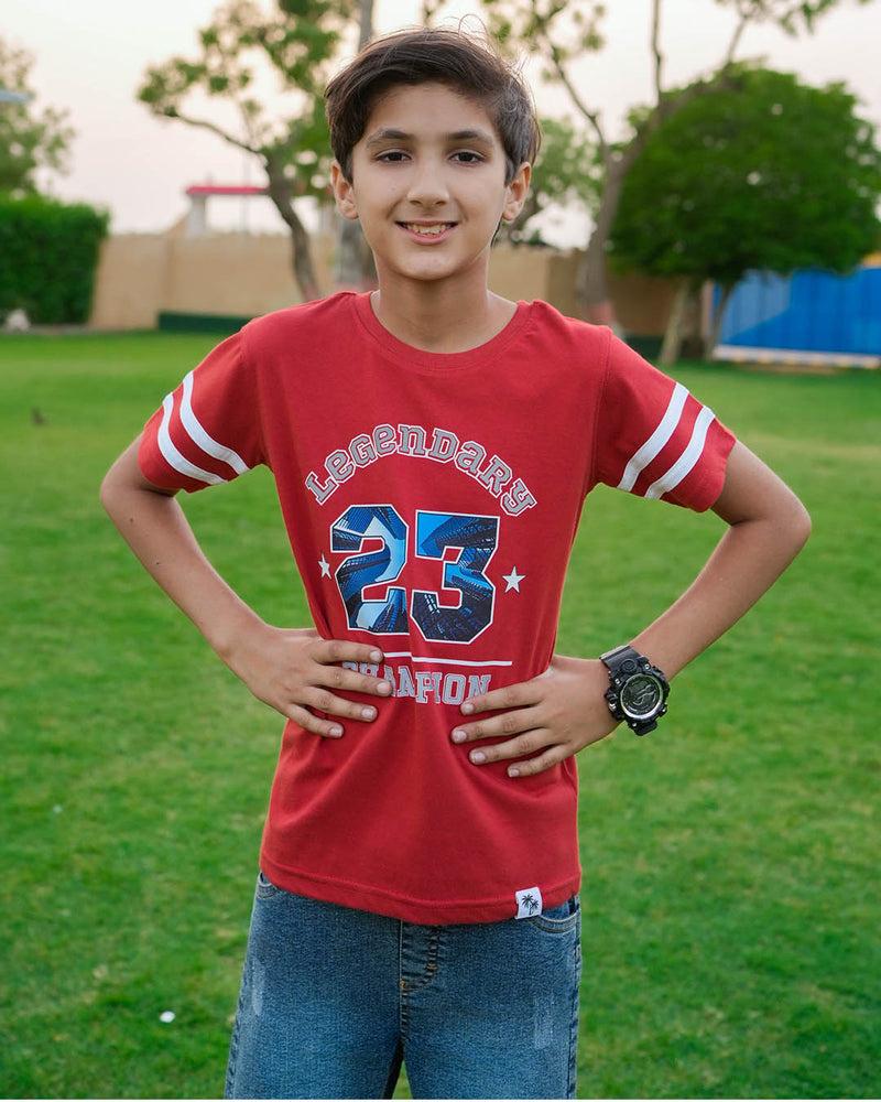 BOYS JERSEY ROUND NECK T-SHIRTS (23 CHAMPION)