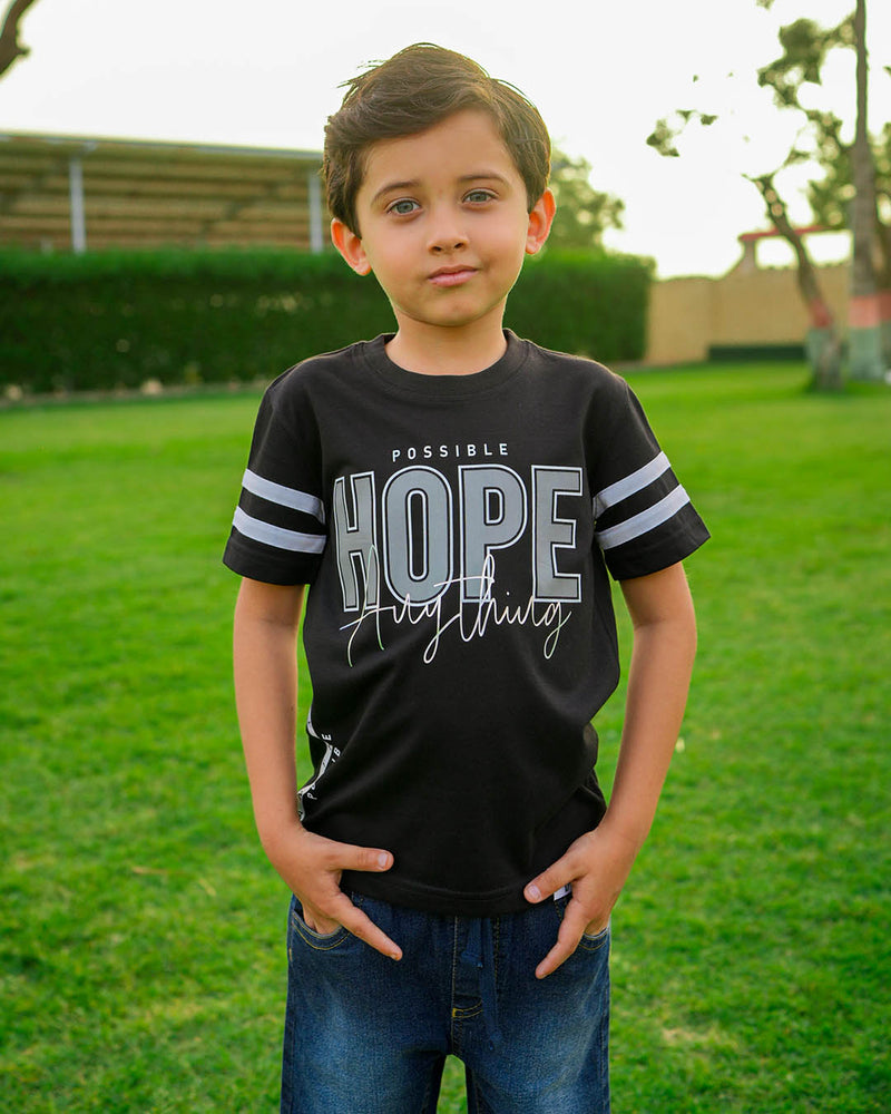 BOYS JERSEY ROUND NECK T-SHIRTS (ANY THING POSSIBLE)