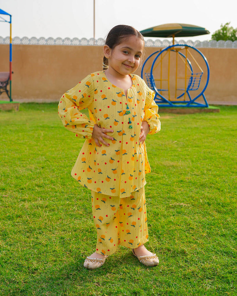 GIRLS CHERRY PRINT SET & SUIT