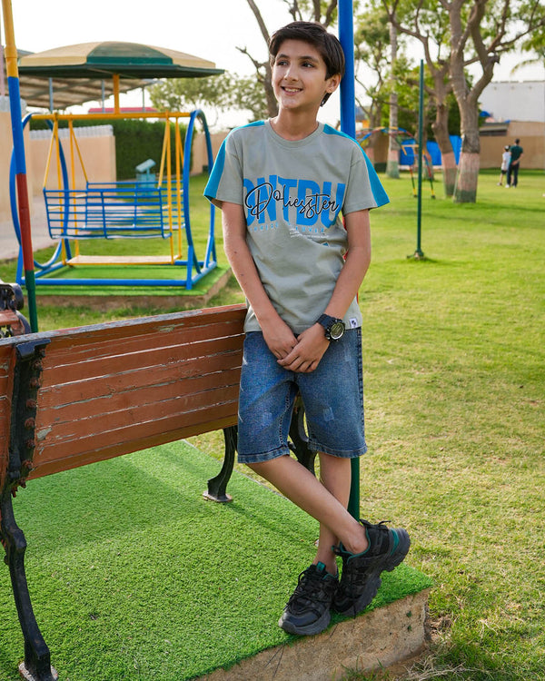 BOYS JERSEY ROUND NECK T-SHIRTS (ONE STEP)