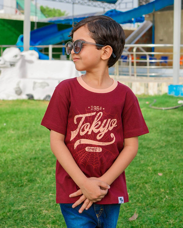 BOYS JERSEY ROUND NECK T-SHIRTS (SPIDER)