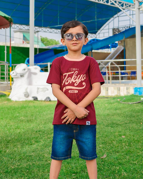 BOYS JERSEY ROUND NECK T-SHIRTS (SPIDER)