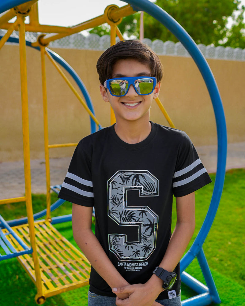 BOYS JERSEY ROUND NECK T-SHIRTS (SANAT MONICA BEACH)