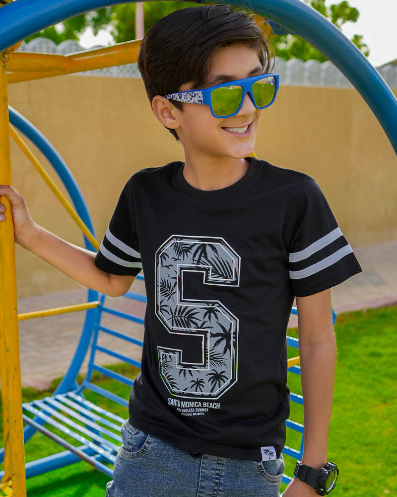 BOYS JERSEY ROUND NECK T-SHIRTS (SANAT MONICA BEACH)