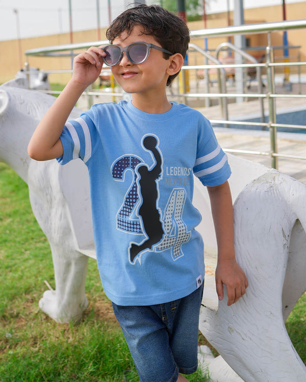 BOYS JERSEY ROUND NECK T-SHIRTS (LEGENDS NEVER DIE)