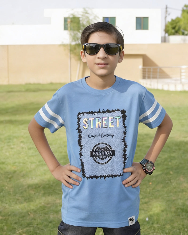 BOYS JERSEY ROUND NECK T-SHIRTS  (STREET)