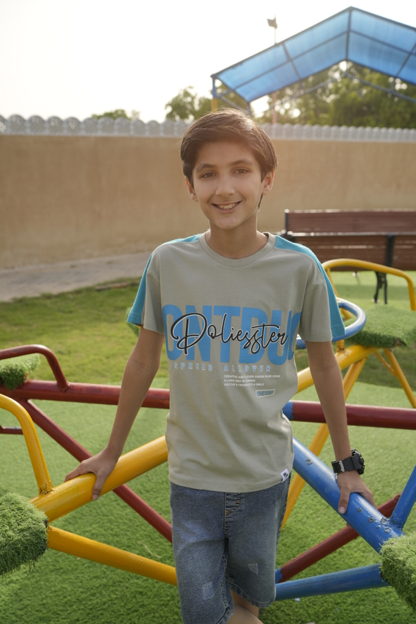 BOYS JERSEY ROUND NECK T-SHIRTS (ONE STEP)