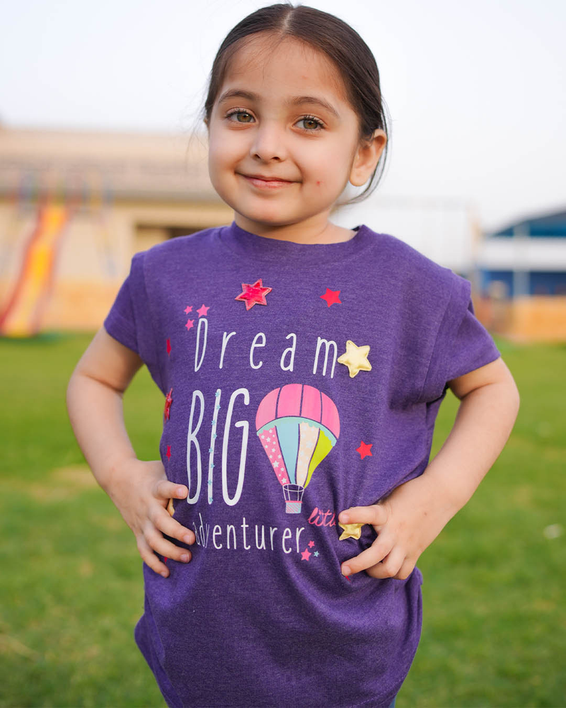 GIRLS JERSEY ROUND NECK T-SHIRTS (DREAM BIG)